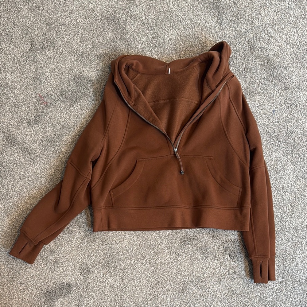 Lululemon Brown Scuba Zip-Up Hoodie